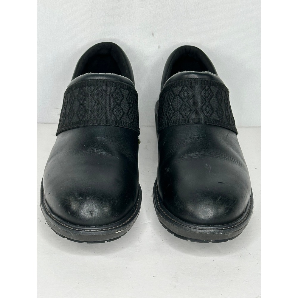 Timberland PRO Renova Black Leather Slip On Work Shoes Clogs Y2K Womens 8.5 ESD